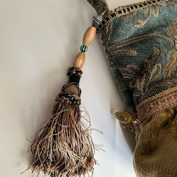 Vintage Sharif Tapestry Shoulder Bag with Beaded Tassels - Picture 11 of 16